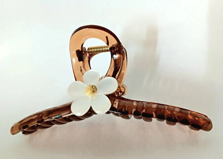 Claire's Çiçekli Mandal Toka (kahve)