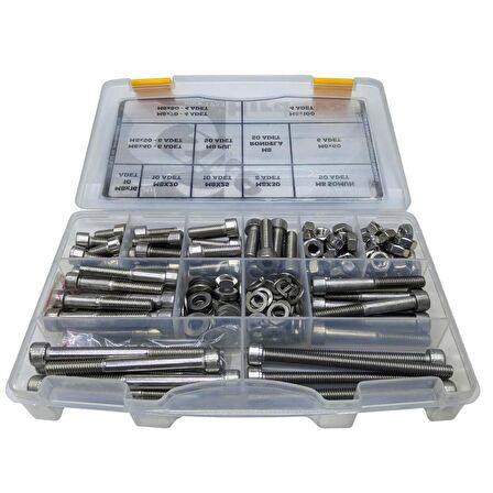 218 Parça M8 Inox Imbus Set