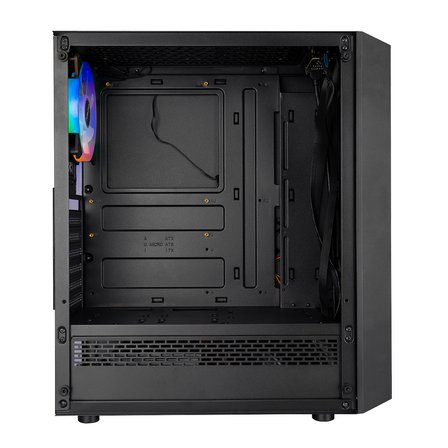 Everest Flat Mesh 4-12Cm Rgb Fan Tempered Camlı Atx Mid-T Gaming Oyuncu Boş Bilgisayar Kasası