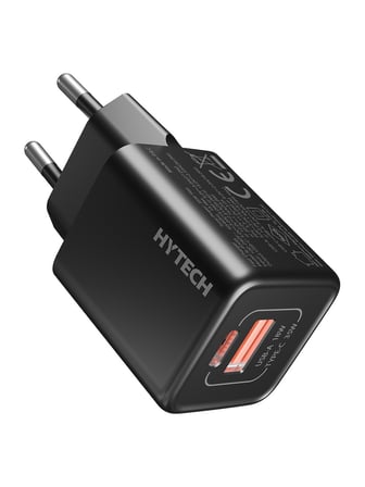 Hytech Hy-Xeg35 Type Usb-C 35W Pd + 18W Usb Qc 3.0 Gan Pd-Pps Siyah Hızlı Ev Şarj Adaptörü