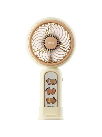 Asonic Afn20 Krem 250Mah Dahili Pil Elde Taşınabilir Masaüstü Usb Fan Şarjlı Type-C Şarj