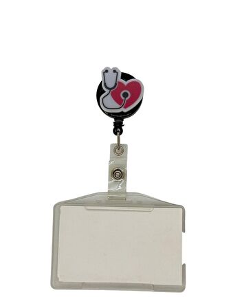 Stetoskop Temalı Pleksi Baskılı Yoyo Kartlık Yoyo Yaka Kartlığı