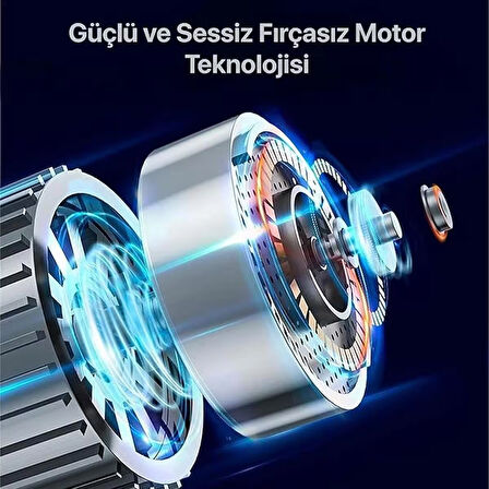 Nekuba Masaüstü Şarjlı Klipsli 360 Derece Dönebilen Portatif Vantilatör Soğutucu Klima Sessiz Tutacaklı Fan