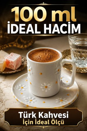 6 Kişilik Seramik Kahve Fincan Takımı Yuvarlak Sunum Tabaklı Porselen Türk Kahvesi Fincan Seti