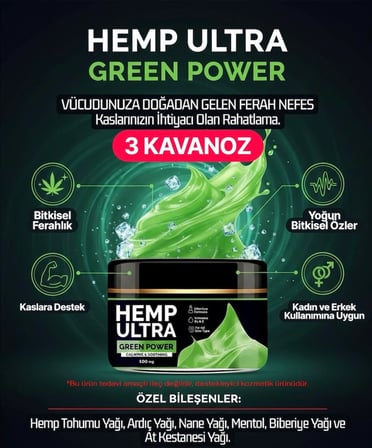 3 x Green Power Hemp Cream Jel 3 x 100 gr