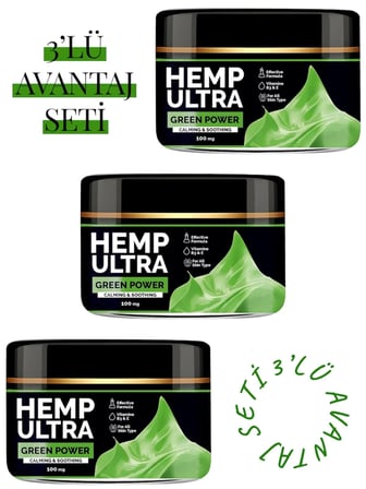3 x Green Power Hemp Cream Jel 3 x 100 gr