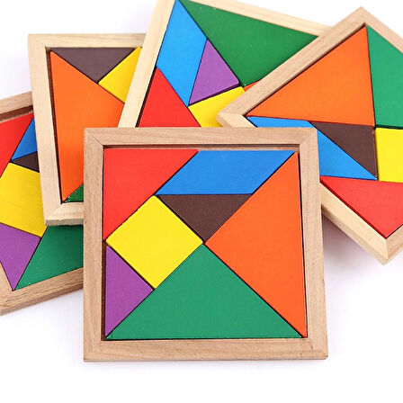 BÜYÜK BOY RENKLİ KARE TANGRAM (15x15)