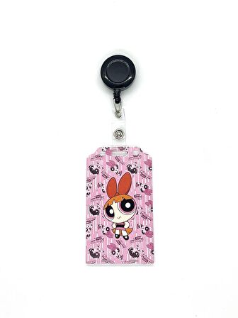 PowerPuff Girls Blossom Temalı Dikey Kart Kabı Kart Koruyucu 