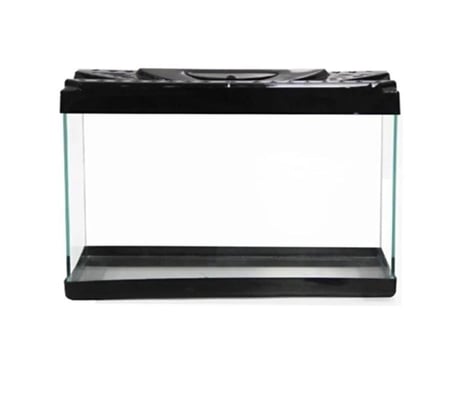 Kapaklı Akvaryum - 30 x 20 x 14 cm - Siyah renk parlak plastik