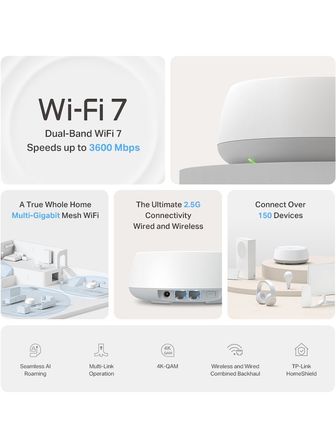 Tp-Link Deco Be25 3Lü Wi-Fi 7 Be3600 Tüm Evi Kapsayan Mesh Wifi Sistemi