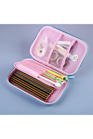 Parlak Simli Unicorn büyük dikdörtgen kalem kutusu