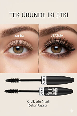 Gabrini The Double Maskara Ekstra Hacim & Uzatma Etkili
