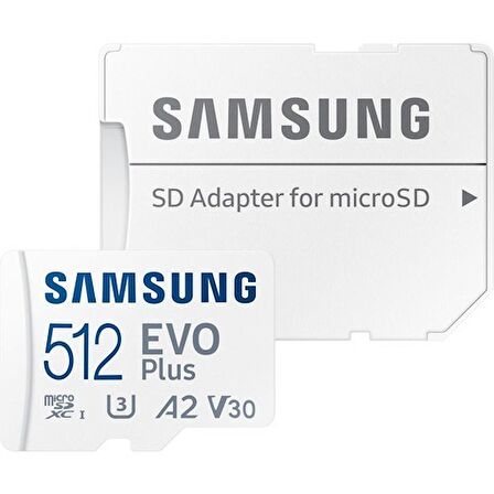  Samsung Evo Plus 512gb Microsd Hafıza Kartı Mb-mc512ka/tr - 130 Mb/sn