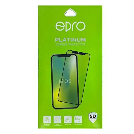 Epro - Platinum - 5D Yeni Nesil - İphone 13 Pro Max - Kırılmaz Cam - Siyah