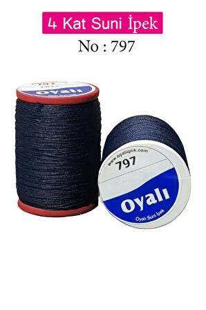 Oyalı 4 Kat Suni İpek İplik İğne Oyası Boncuk İpi Tığ Oyası No:797