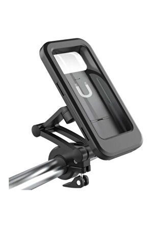 Gidon Bağlantılı Su Geçirmez Mıknatıslı Motorsiklet Telefon Tutucu