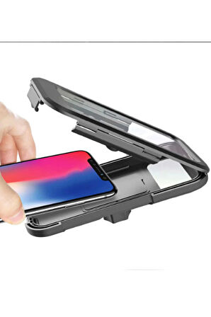 Gidon Bağlantılı Su Geçirmez Mıknatıslı Motorsiklet Telefon Tutucu