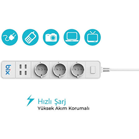 Vtn Bp-01 Wifi Yüksek Akım Korumalı Hızlı Şarj Özellikli Akıllı Priz