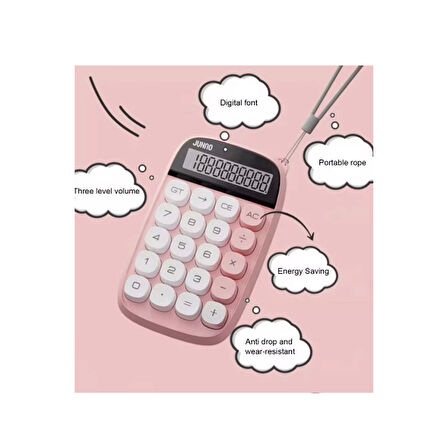 Sevimli Kare Tuşlu 10 Haneli Ldc Ekran Hesap Makinası Sarı