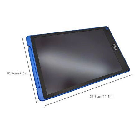 T12 Mavi Writing Tablet Lcd 12 Inç Dijital Kalemli Çizim Yazı Tahtası