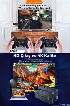 2.4g Kablosuz Çift Kol Retro Oyunlar 4k Game Stick 3500 Oyun