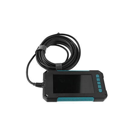 Ekranlı Çift Kameralı 10 Mt Hafıza Kart Destekli Sert Kablo Yılan Endoskop Kamera 5.5 Mm 4.3 Inc