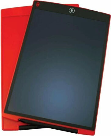 T12 Kırmızı Writing Tablet Lcd 12 Inç Dijital Kalemli Çizim Yazı Tahtası