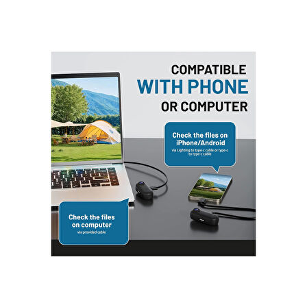 Mini Wıfı Aksiyon Kamerası 1080p Taşınabilir Vücut Kamerası Giyilebilir Video Kaydedici Ipx7 Su Geçirmez