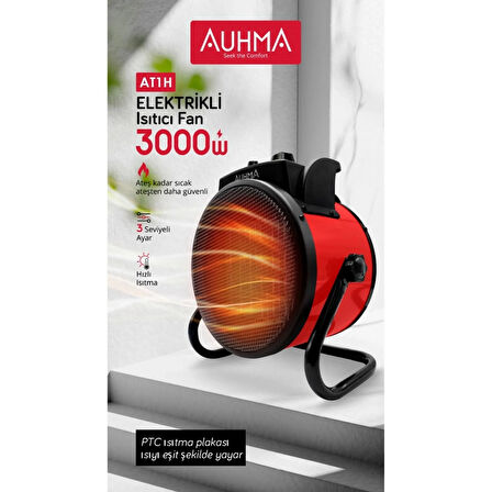 Ultra Güçlü 3000 Watt Taşınabilir Elektrikli Portatif Isıtıcı Soba Sıcak Hava Üfleyen Fan Radyatör