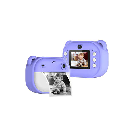Dijital Video Kayıt Fotoğraf Çocuk Kamerası Anlık Termal Resim Kağıt Baskılı