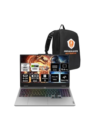 LOQ i7-13700HX 8GB 512GB SSD RTX5060/8GB 100W 144Hz FHD 15.6" W11H Gaming Laptop &PER4 ÇANTA