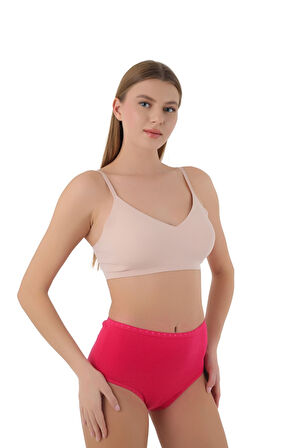 1'lİ Paket Ribana Yüksek Bel Kadın Bato Külot 