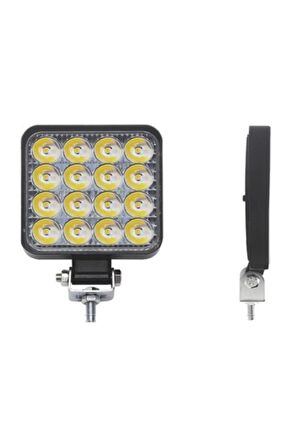 16 Ledli Çalışma Lambası 12-24 Volt Uyumlu 1 Yıl Garanti 4 Adet