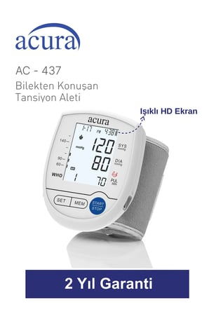 Ac-437 Işıklı Ekranlı, Bilekten Türkçe Konuşan Tansiyon Aleti