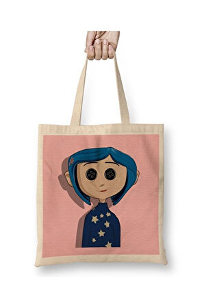 Coraline Jones Bez Çanta Uzun Saplı Alışveriş Çantası Plaj Çantası