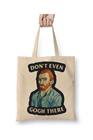 Van Gogh Don't Even Gogh There Bez Çanta Uzun Saplı Alışveriş Çantası Plaj Çantası