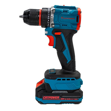 CATPOWER E1010 KÖMÜRSÜZ AKÜLÜ VİDALAMA MATKAP Li-ion (SET) 10 MM 20V 2.0 Ah