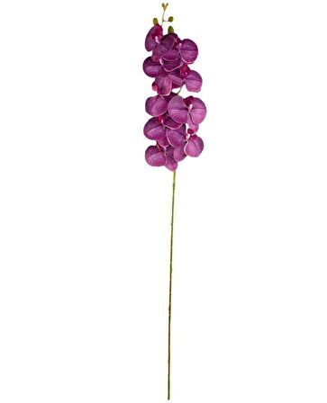 Yapay Çiçek Fuşya Damarlı Islak Orkide Uzun Dal 90 cm Orkide