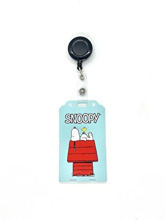 Snoopy 1 Temalı Dikey Kart Kabı Kart Koruyucu 
