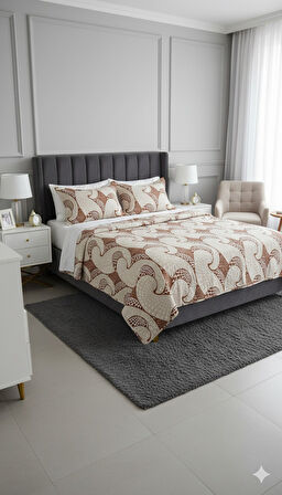 RÜYA TEK KİŞİLİK PİKE YATAK ÖRTÜSÜ ŞALDÜNYA TARÇIN