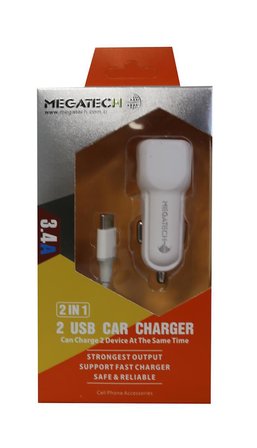 Elba Elb29 3.4 Siyah 2Usb Metal Araç Çakmaklık Şarj Aleti Hızlı Şarj