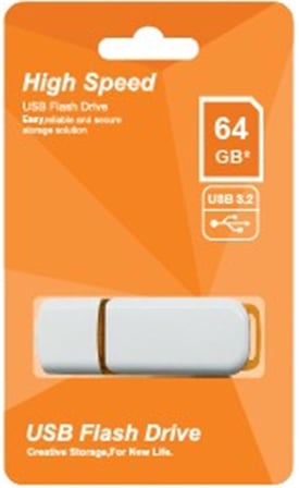 Elba 64Gb Plastik Beyaz-Turuncu 3.2 Usb Flash Bellek