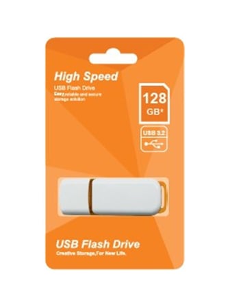 Elba 128Gb Plastik Beyaz-Turuncu 3.2 Usb Flash Bellek