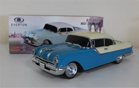 Everton Rt-1954 Mavi Arabalı Bluetooth Fm-Usb-Tf-Aux Şarjlı Nostaljik Radyo
