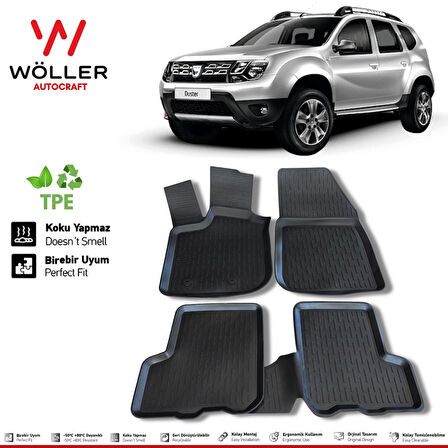 Dacia Duster Paspas 2009 2017 Arası Uyumlu 3d Havuzlu Wöller Paspas