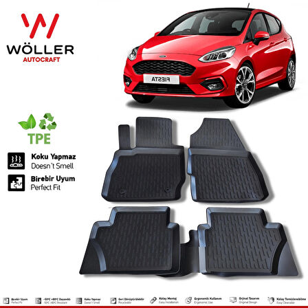 Ford Fiesta Paspas 2018 2022 Arası 3d Havuzlu Wöller Paspas