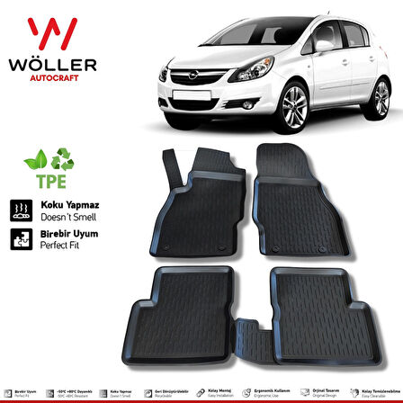 Opel Corsa D Paspas 2007 2014 Arası 3d Havuzlu Wöller Paspas