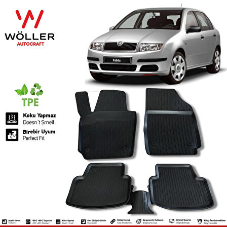 Skoda Fabia Paspas 1999 2007 Arası 3d Havuzlu Wöller Paspas