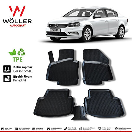 Volkswagen Passat B7 Paspas 2011 2014 Arası 3d Havuzlu Wöller Paspas