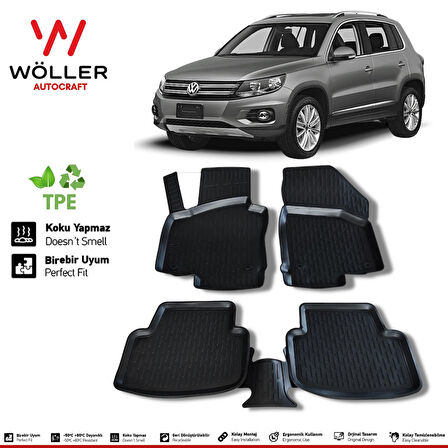 Volkswagen Tiguan Paspas 2007 2015 Arası 3d Havuzlu Wöller Paspas